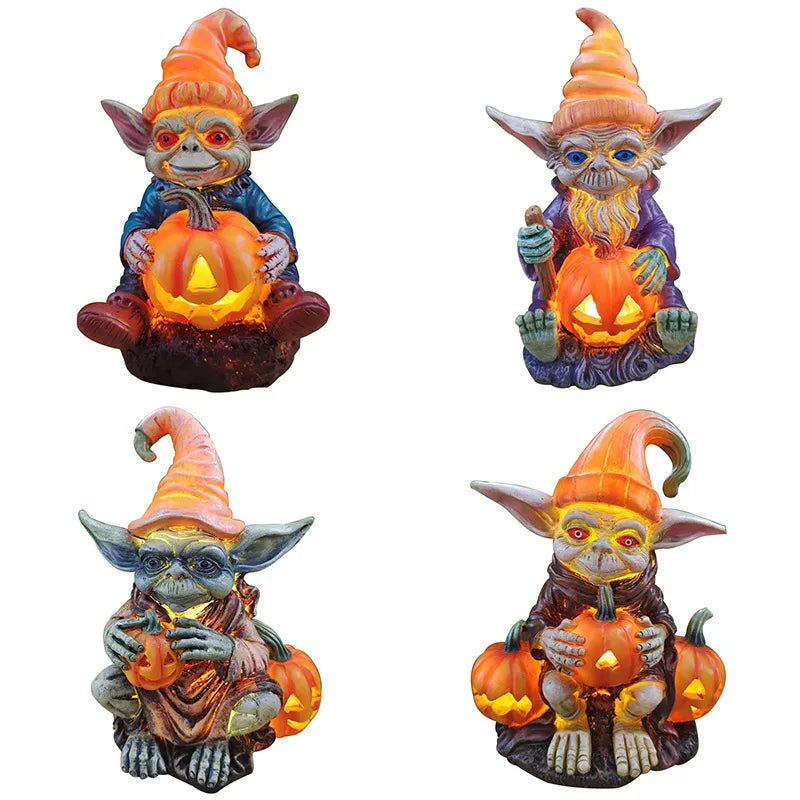 Halloween Cartoon Style Cute Funny Pumpkin Synthetic Resin Daily Festival Decorations Table Decoration Party Supplies