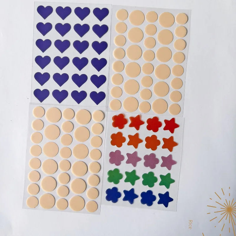 Color Pimple Stickers Love Star Pimple Stickers Special PE Pimple Stickers Pimple Stickers Cover Stickers