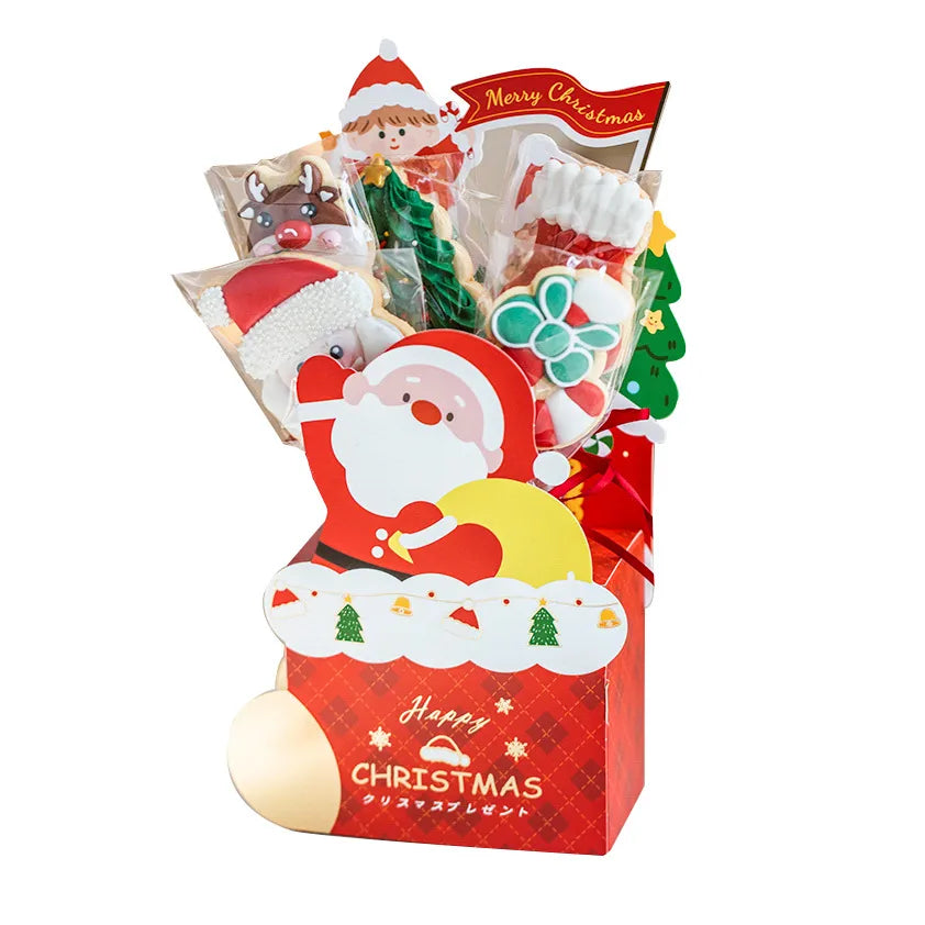 Creative Christmas Lollipop Gift Box Cartoon Handheld Snack Surprise Candy Souvenir Packaging Empty Box For Events And Parties