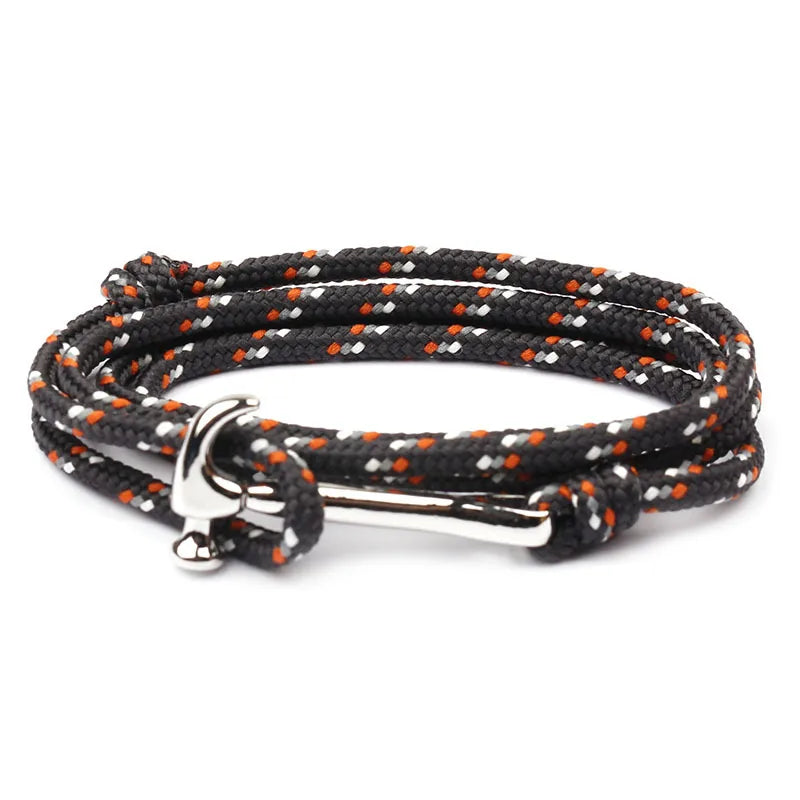 Casual Simple Style Hammer Alloy rope Layered Unisex Bracelets