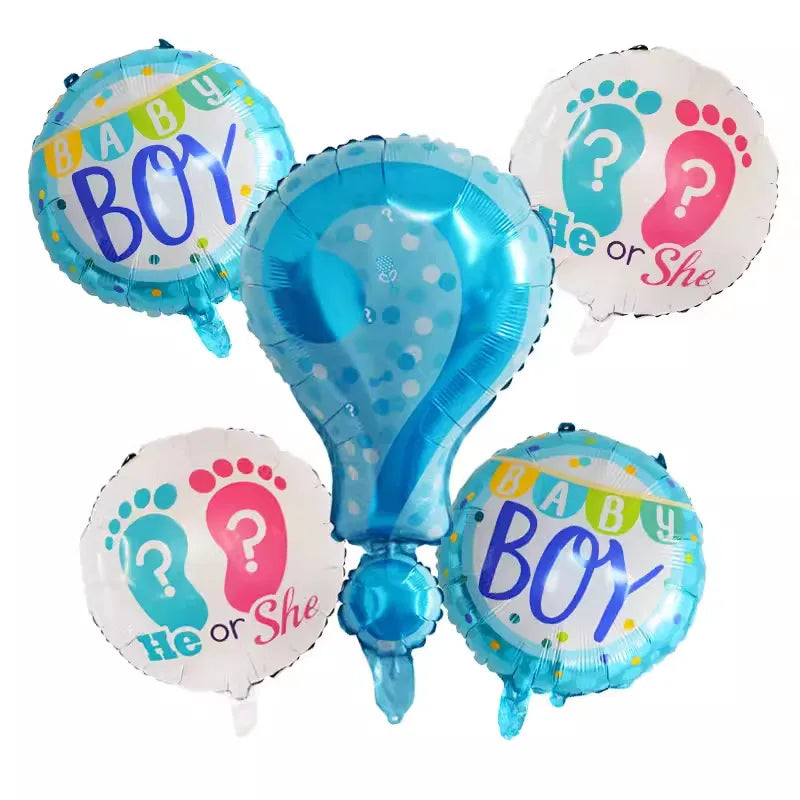 Gender Reveals Party Aluminum Film Ball Gender Male Treasure Female Treasure Bottle Birthday Party Venue Layout Aluminum Film Balloon