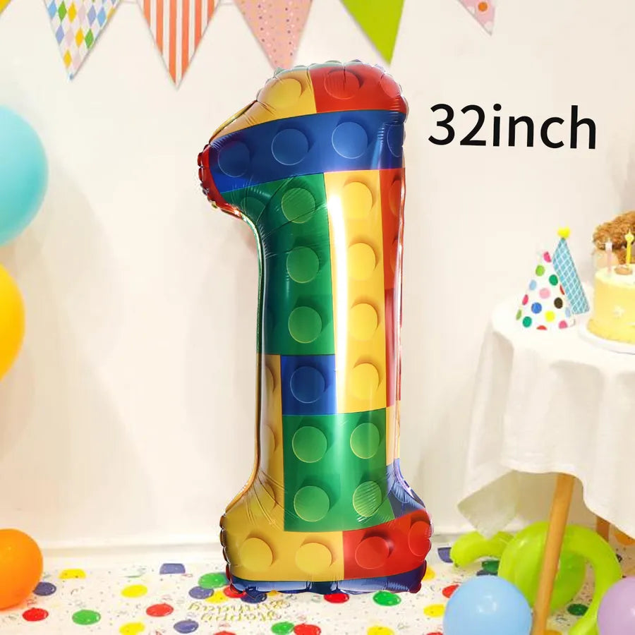 9-Piece Birthday Balloon Set Aluminium Foil