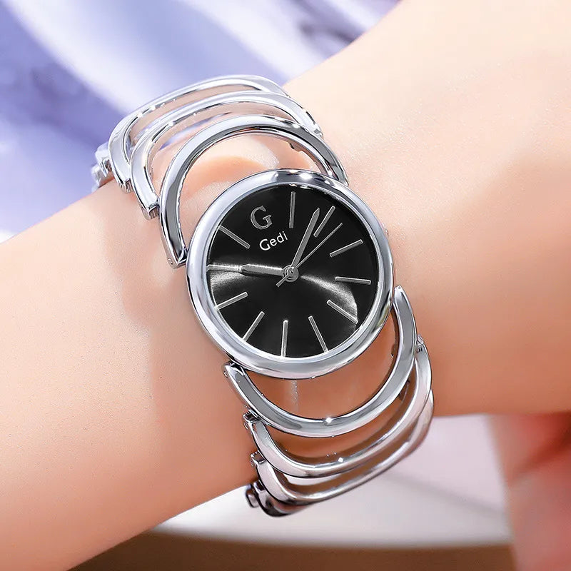 Casual Solid Color Jewelry Buckle Quartz Women's Watches