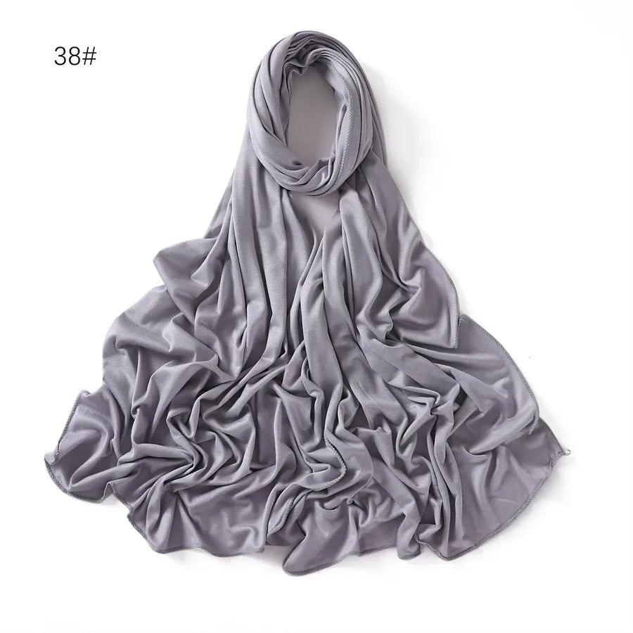 women's basic solid color mercerized cotton modal cotton linen scarves