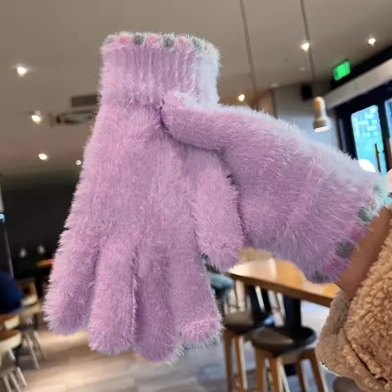 unisex simple style solid color gloves 1 set