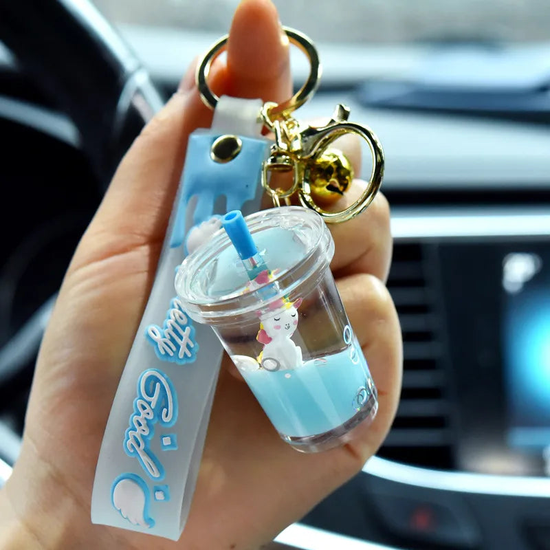 cute  arylic metal plating unisex bag pendant keychain