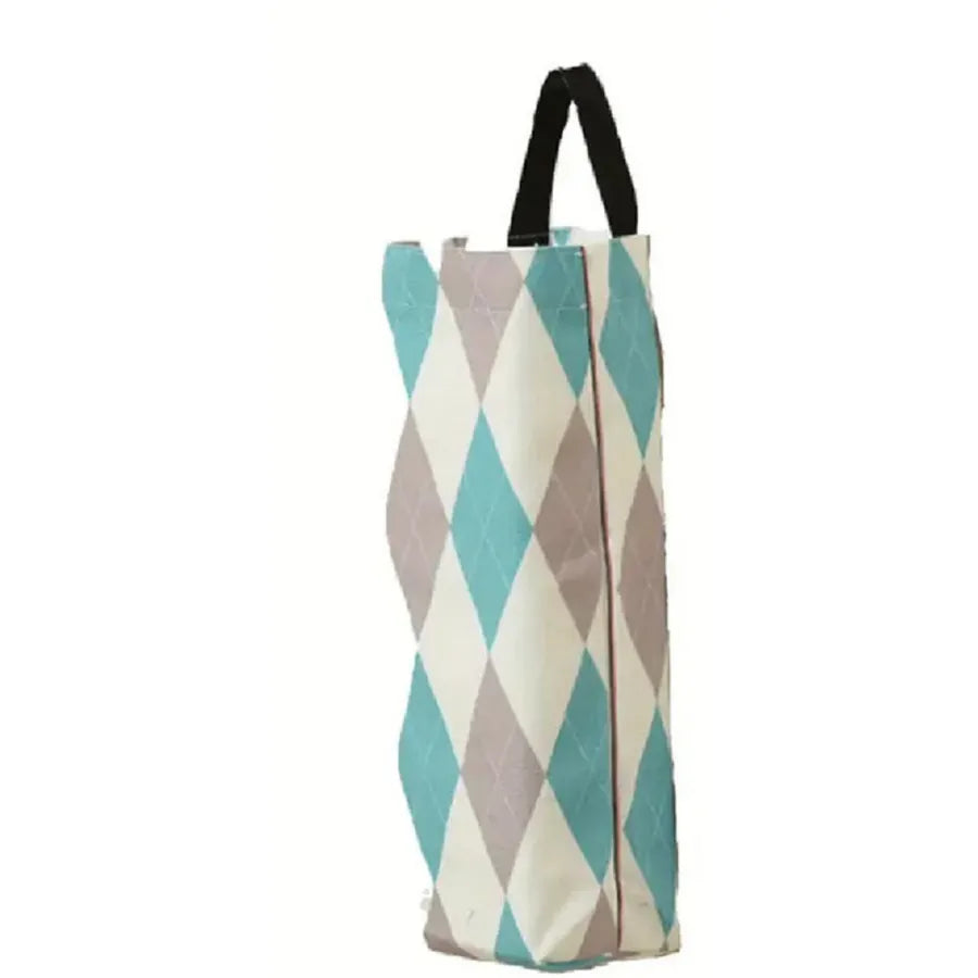 Japanese Style Leaves Plaid Butterfly Polyester storage bag