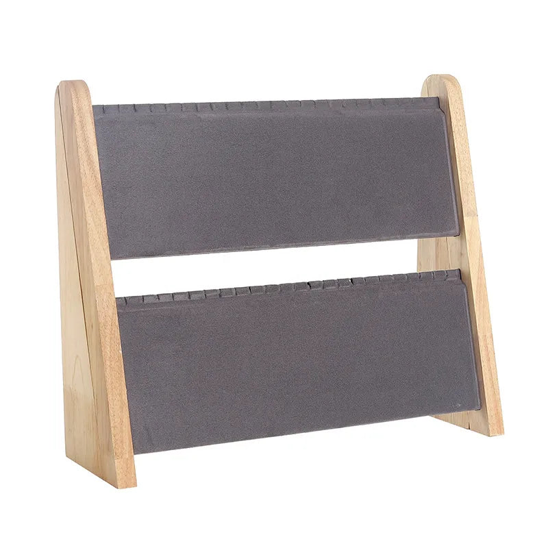 Basic Modern Style Classic Style Bevel solid wood Flannel Jewelry Display Jewelry Rack