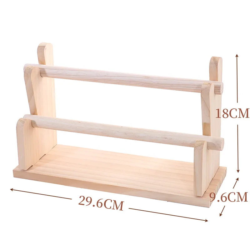 Solid Wood Bracelet Chain Display Stand Stall Selling Wristband Earring Storage Organizer Buddha Beads Necklace Showcase
