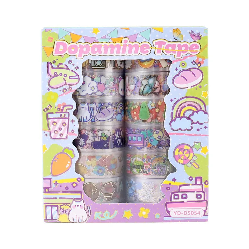 5 PCS/Package Butterfly Daisy School PET Cute Washi Tape