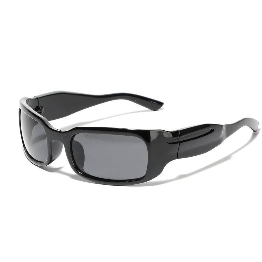 retro color block ac square full frame men's sunglasses