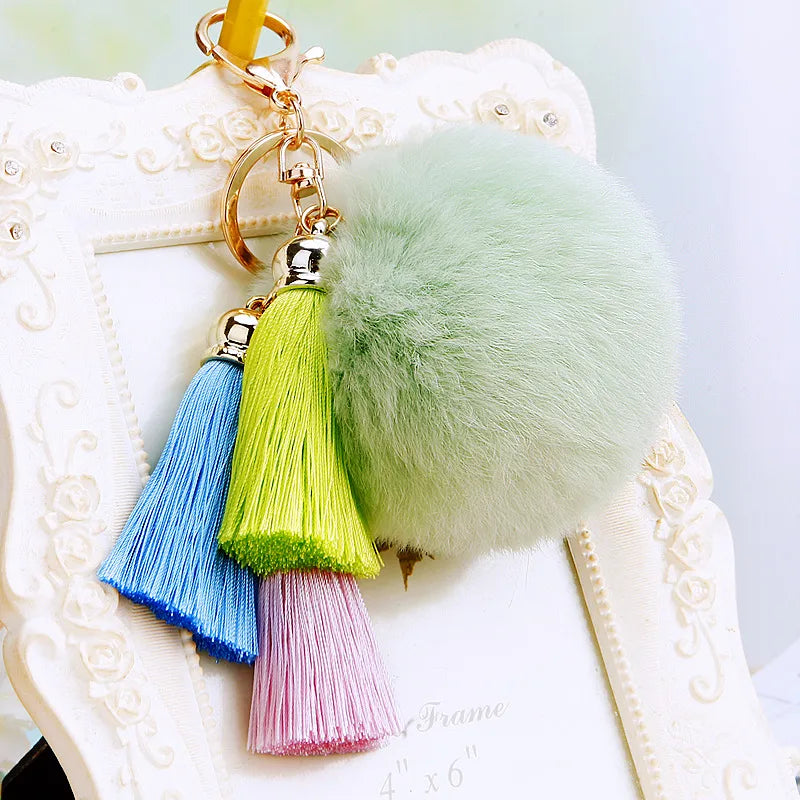 Simple Style Classic Style Solid Color Metal Women's Bag Pendant Keychain