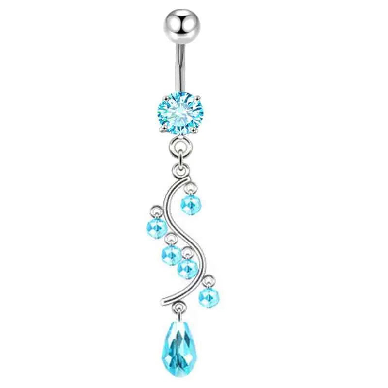 1 Piece Belly Rings Simple Style Color Block 304 Stainless Steel Inlay Zircon