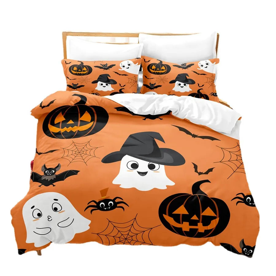 Halloween Casual Pumpkin Castle chemical fiber Beddings Bedding