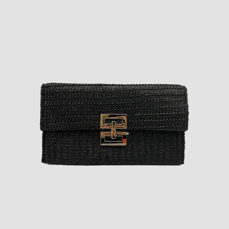 Straw Bow Knot Straw Dumpling Shape Clutches