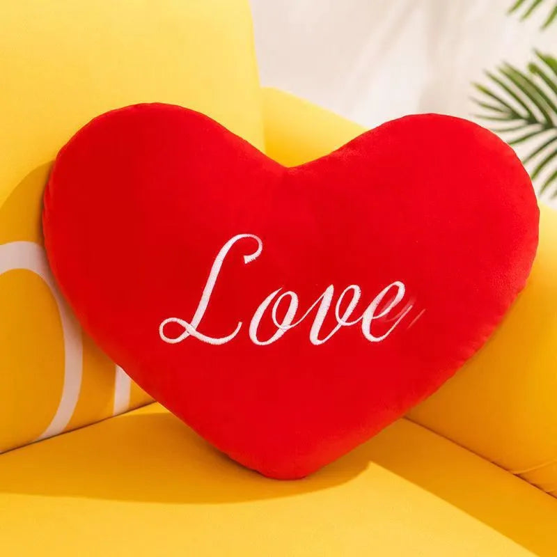 cute letter heart shape pp cotton throw pillow