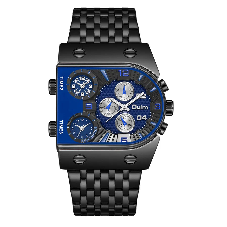 casual round single folding buckle quartz men's watches