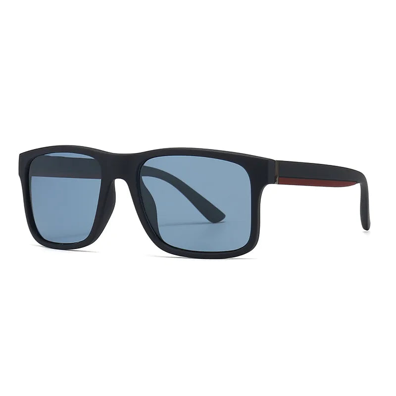 modern style solid color pc square patchwork full frame men's sunglasses