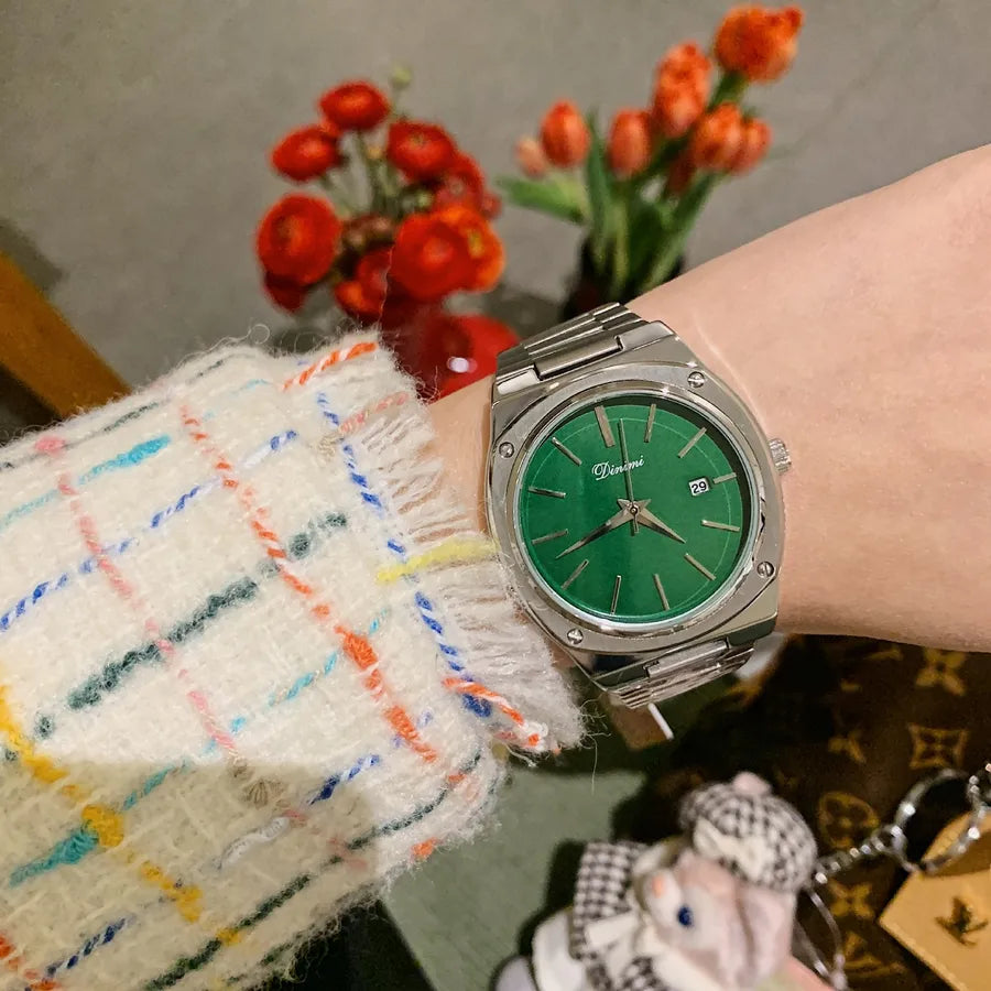 Simple Style Color Block Single Folding Buckle Quartz Watch Women's Watches