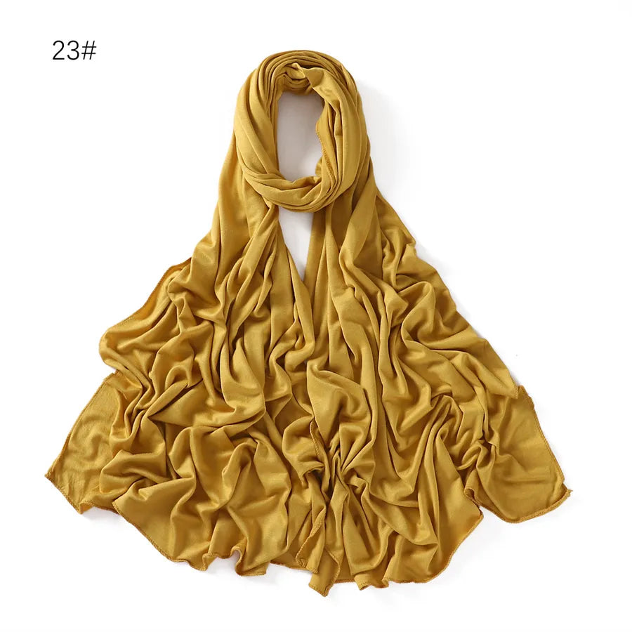 women's basic solid color mercerized cotton modal cotton linen scarves