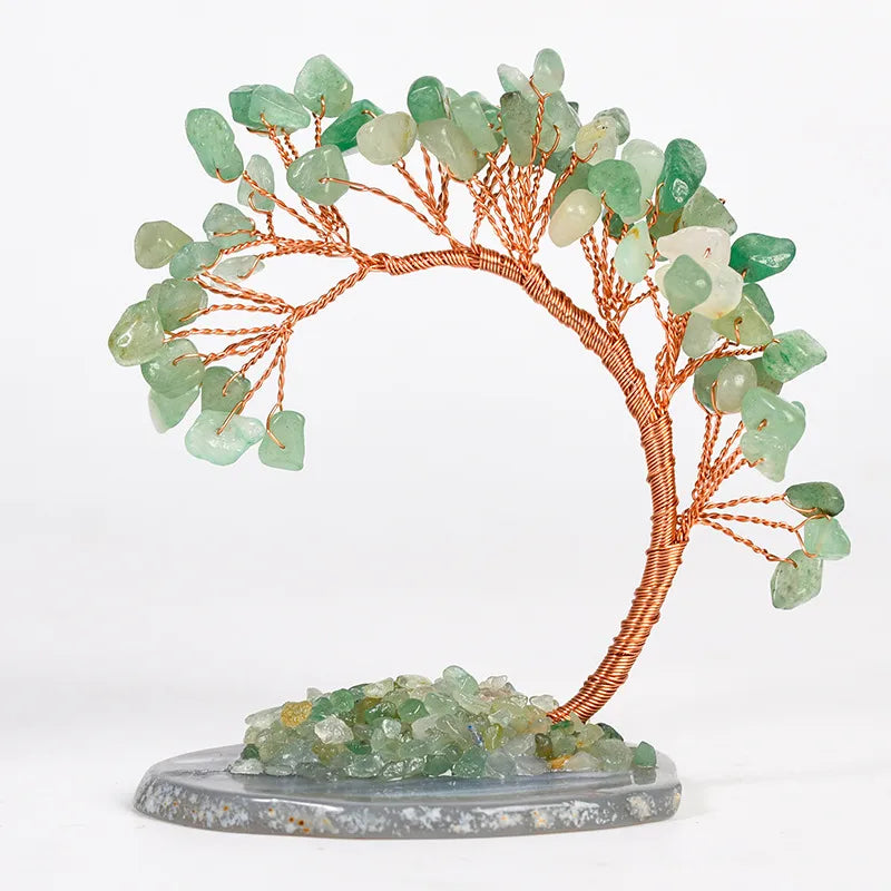 Simple Style Tree natural stone Crystal Copper Ornaments Artificial Decorations
