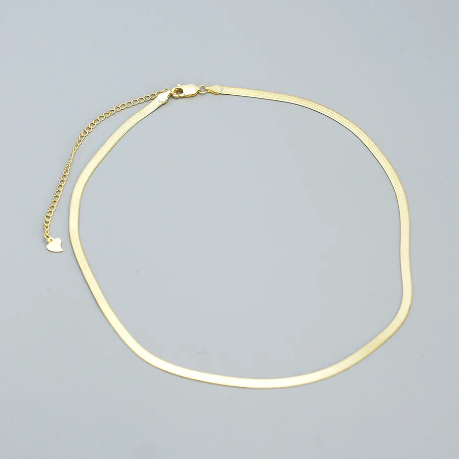 925 Sterling Silver cuban link chain Plating Solid Color Necklace