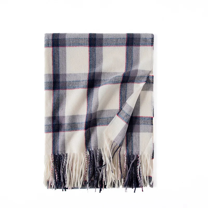 Unisex Vintage Style Simple Style Plaid Polyester Scarf