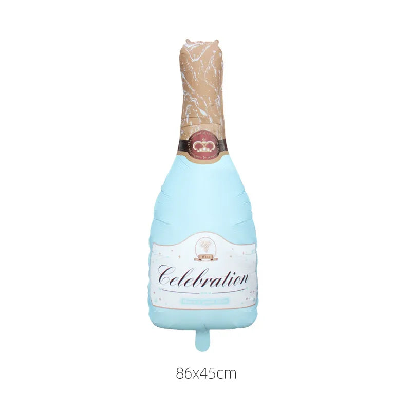 cute exaggerated romantic beer wine glass wine bottle aluminum film party birthday festival balloons