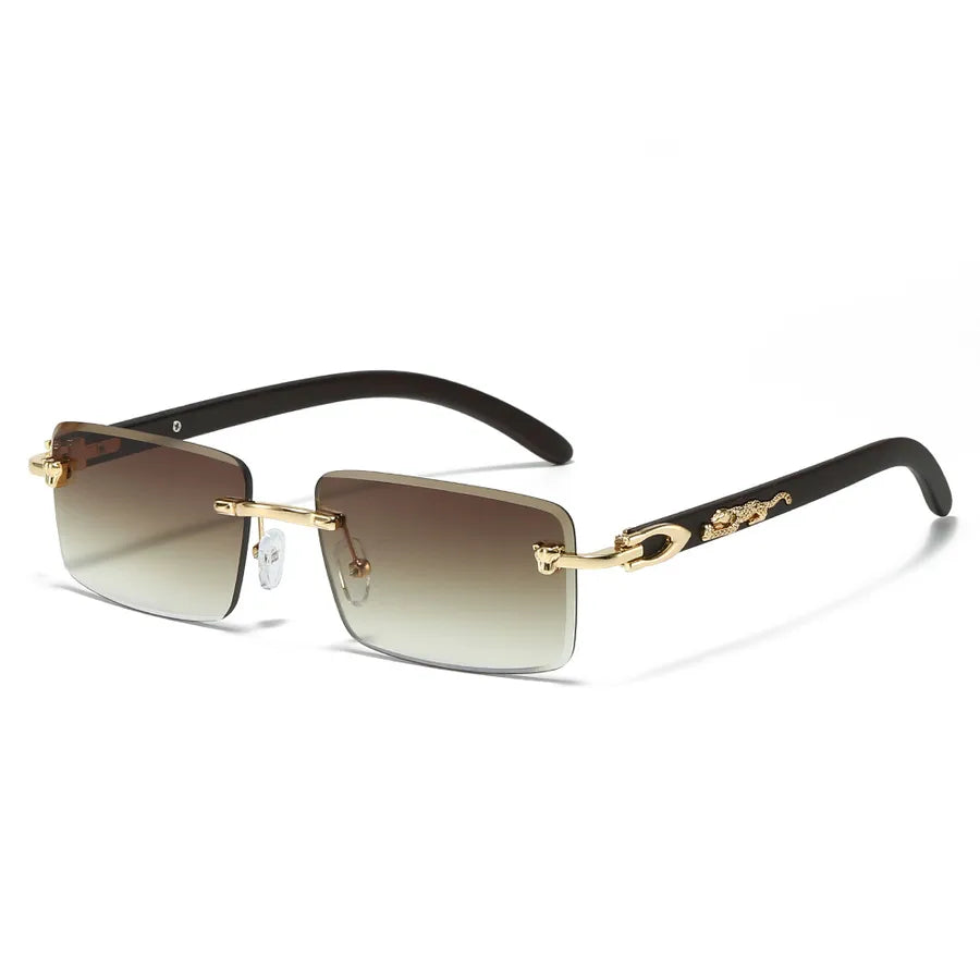 Vacation Modern Style Geometric Pc Square Frameless Men's Sunglasses
