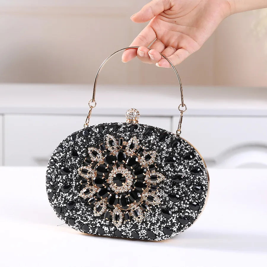 Pu Leather Printing Oval Evening Bags