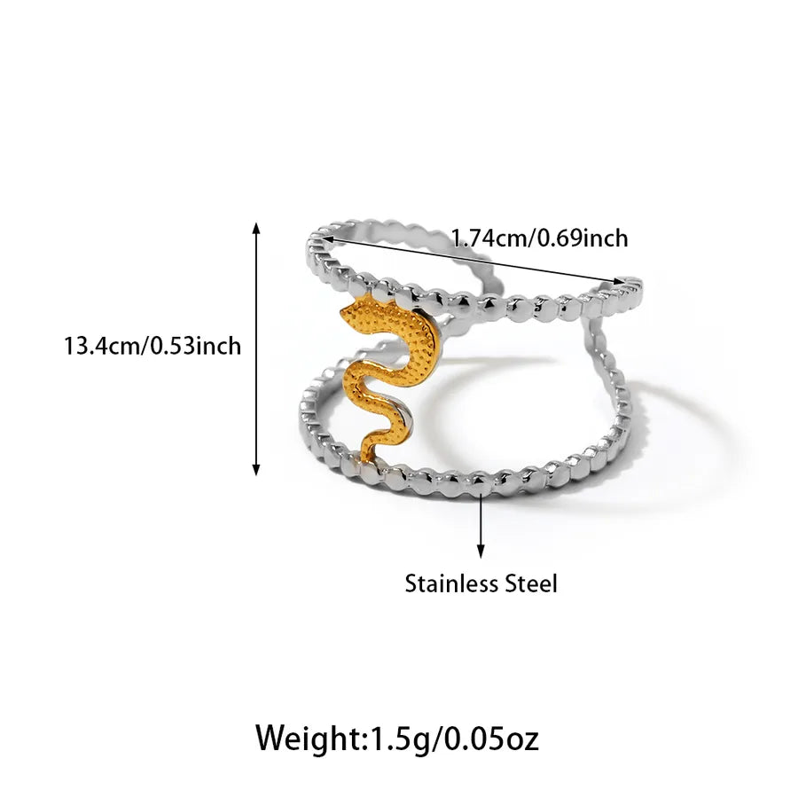Wholesale Jewelry Casual Starfish Heart Shape Flower 304 Stainless Steel Open Rings