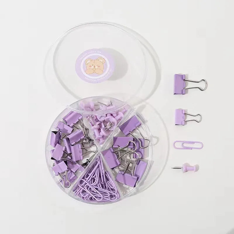 creative multifunctional clip long tail clip push pin binder clip combination set for office study  folder