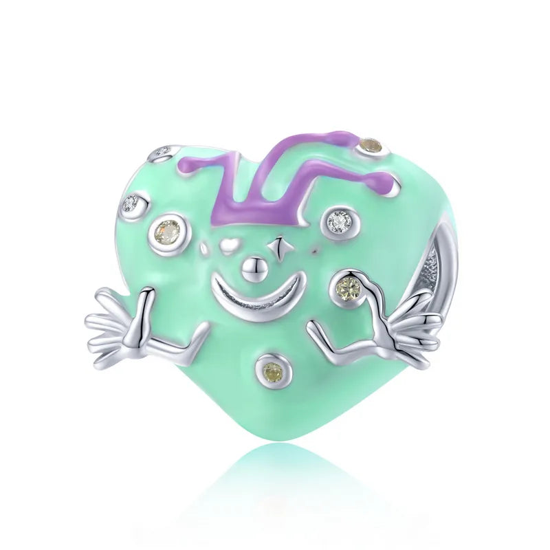 1 Piece 925 Sterling Silver Rhinestones Heart Shape Jewelry Accessories