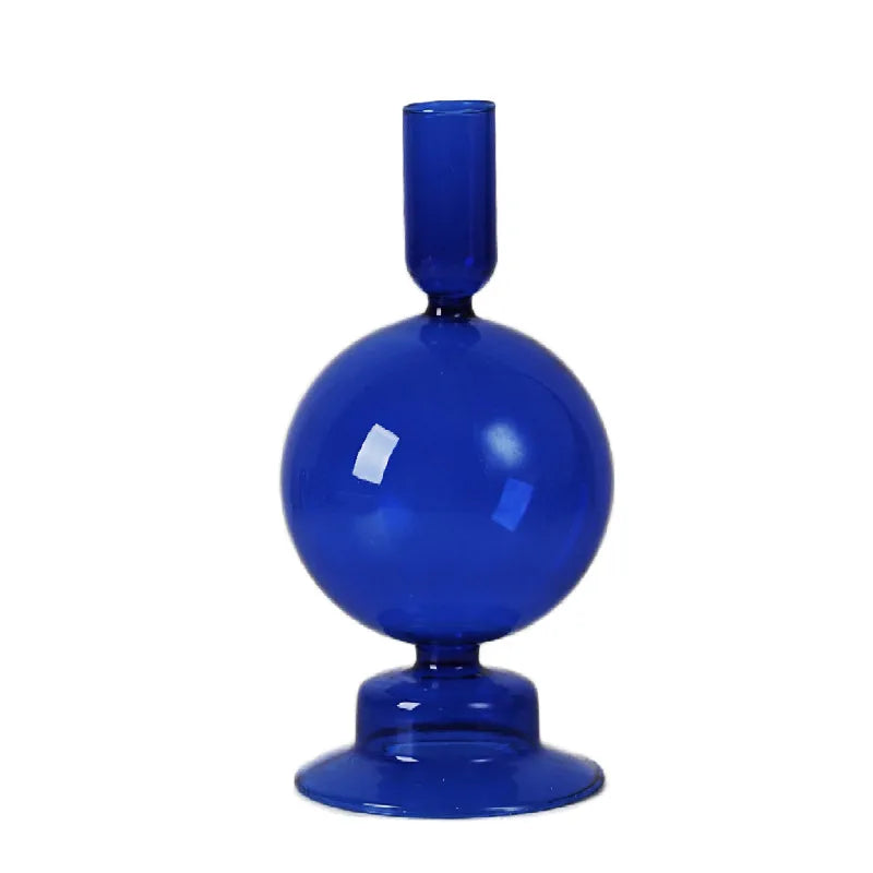 Artistic Geometric Glass candlestick Artificial Decorations