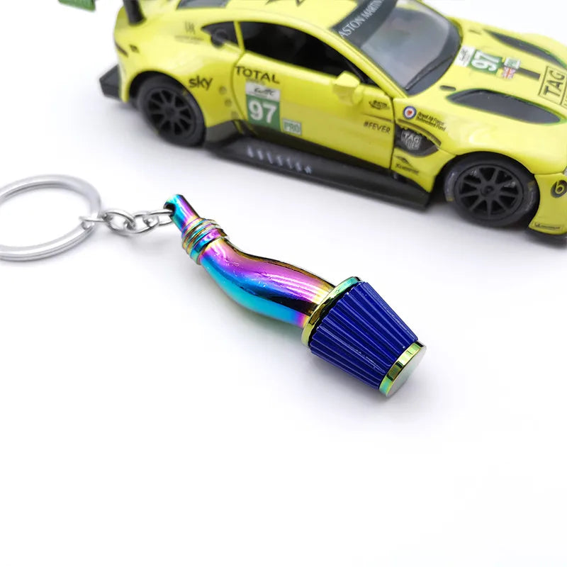 simple style brake disc turbine air filter zinc alloy unisex keychain