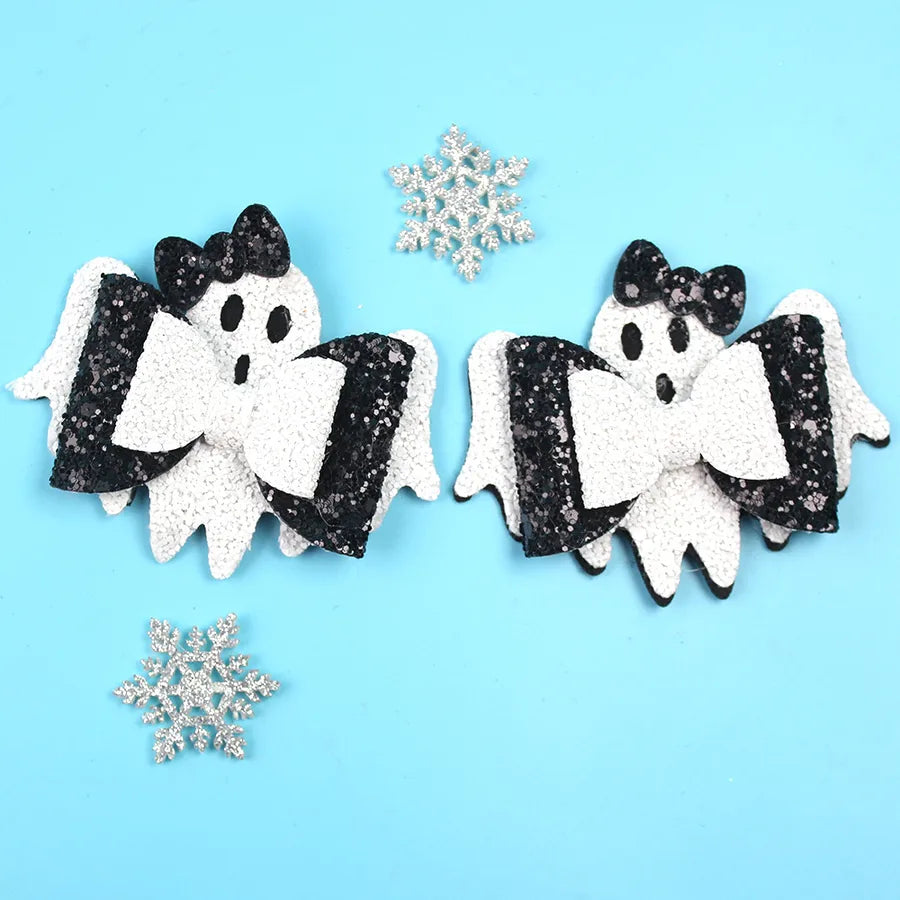 Halloween Heavy Work Skeleton Ghost Butterfly Knot Hair Clip Children's Funny Hair Accessories Customizable Headwear