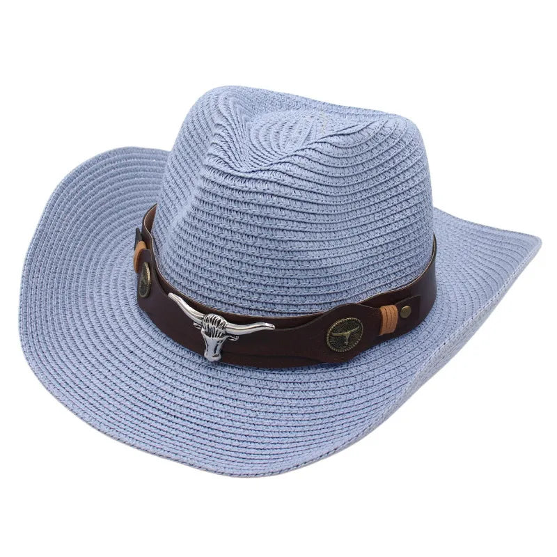 Women's Retro Ethnic Style Solid Color Crimping Straw Hat