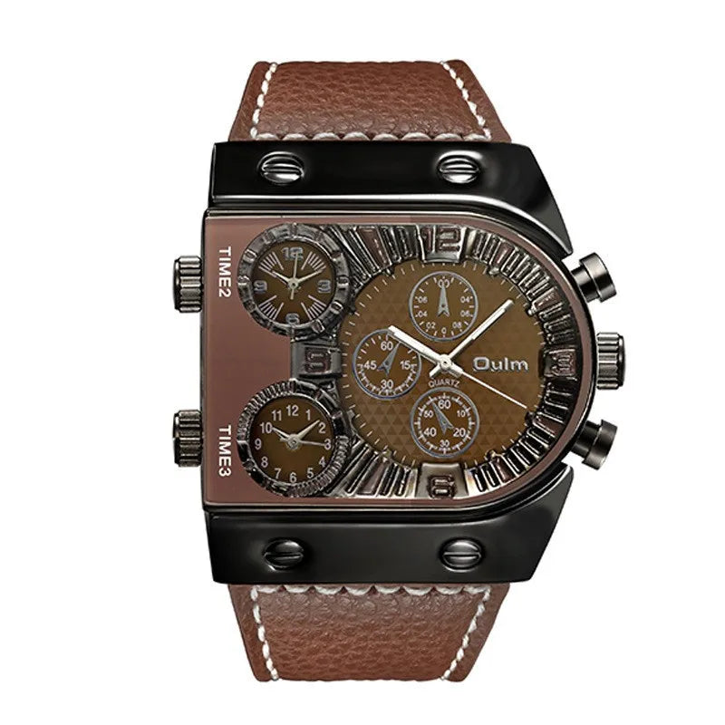 casual round single folding buckle quartz men's watches