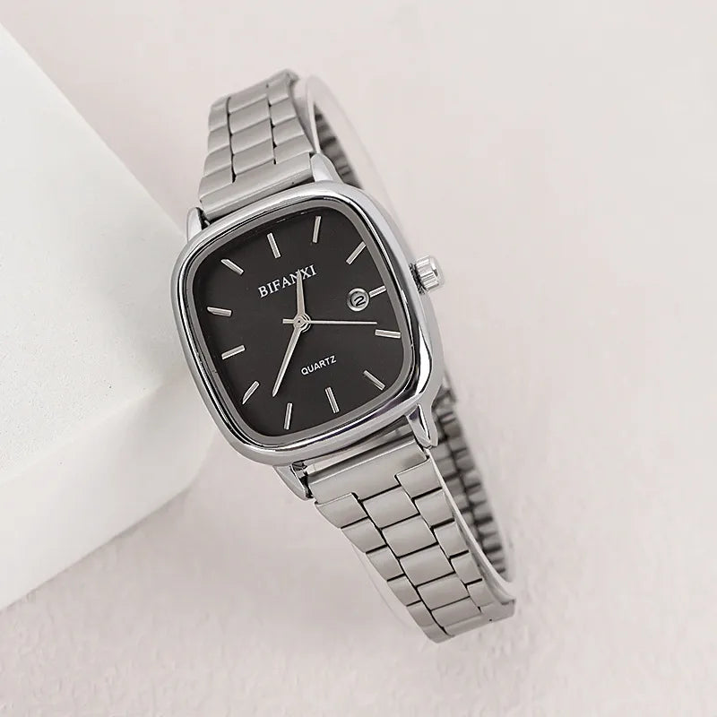 Business Solid Color Horseshoe Buckle Quartz Watch Women's Watches