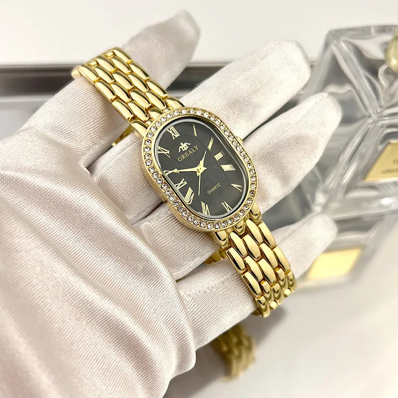 Simple Style Geometric Jewelry Buckle Quartz Women's Watches