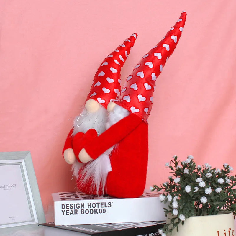 hong kong love creative faceless old man dwarf rudolf double love doll ornaments valentine's day gift doll