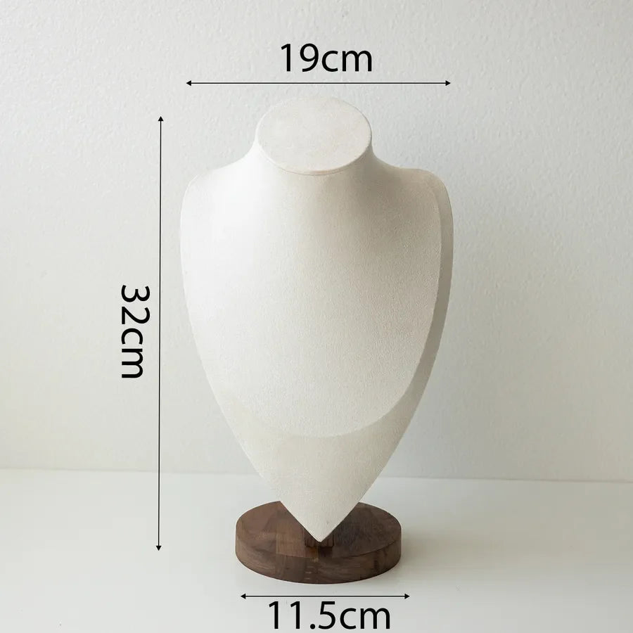 Retro Walnut Color Jewelry Display Stand Ring Earring Necklace Stall Jewelry Accessories Display Plate Shop Counter Top