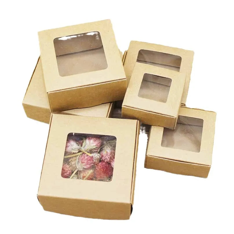 Multicolor Handmade Printed Candy Box Black Marble Pattern Window Business Gift Box Confectionery Packaging Jewelry Wrapping