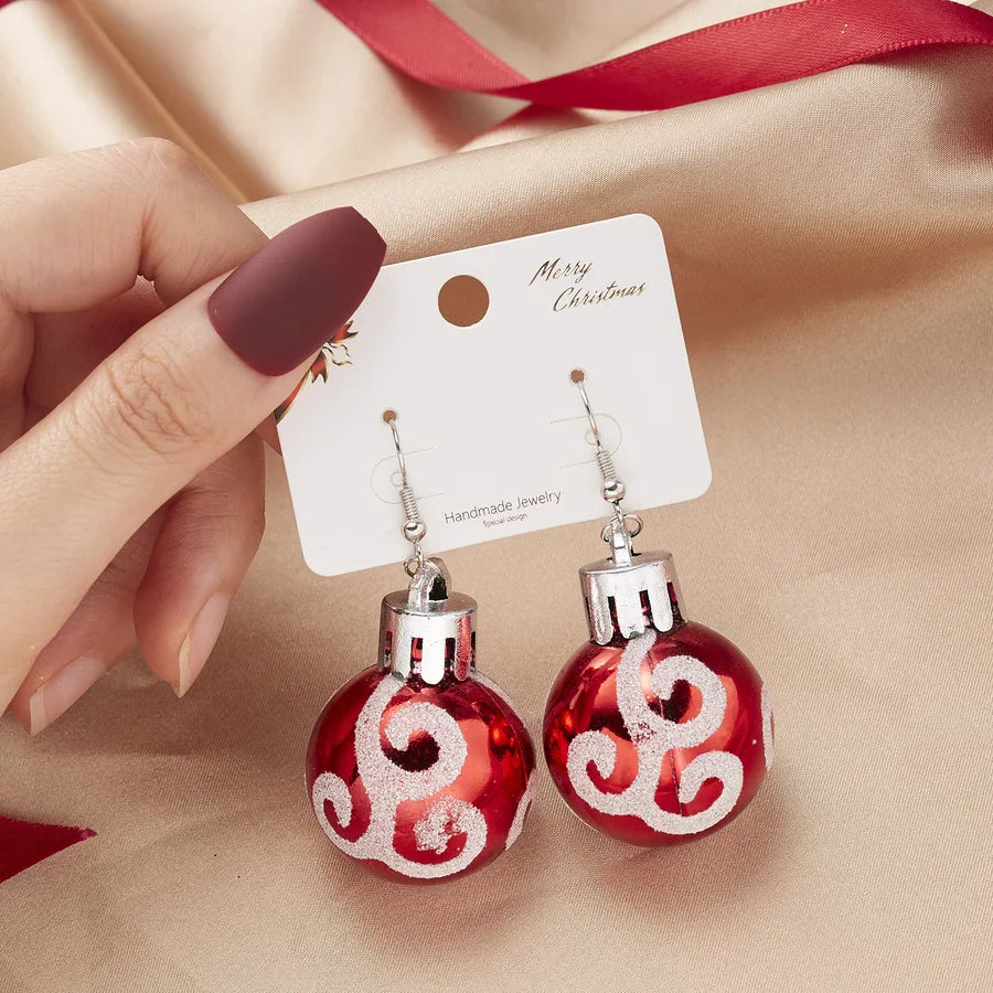 1 Pair Fashion Snowflake Plating Resin Drop Earrings