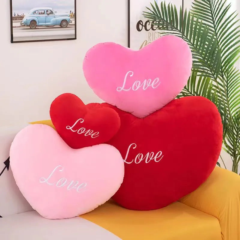 cute letter heart shape pp cotton throw pillow