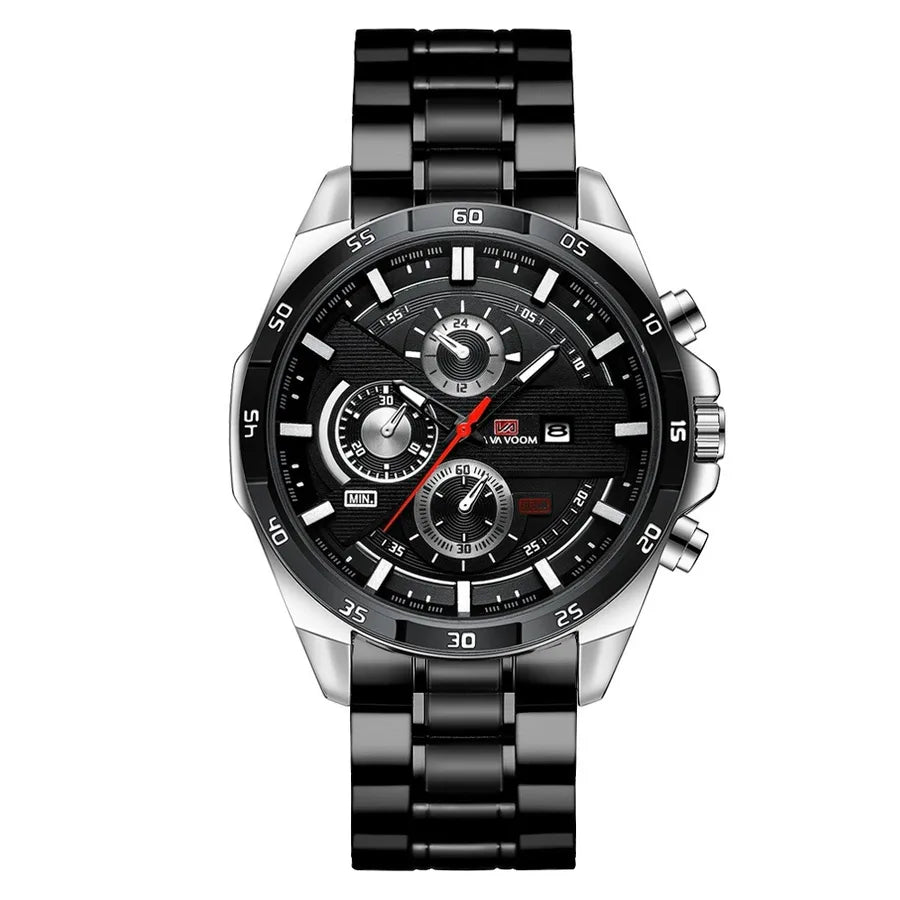 fashion geometric buckle quartz men's watches