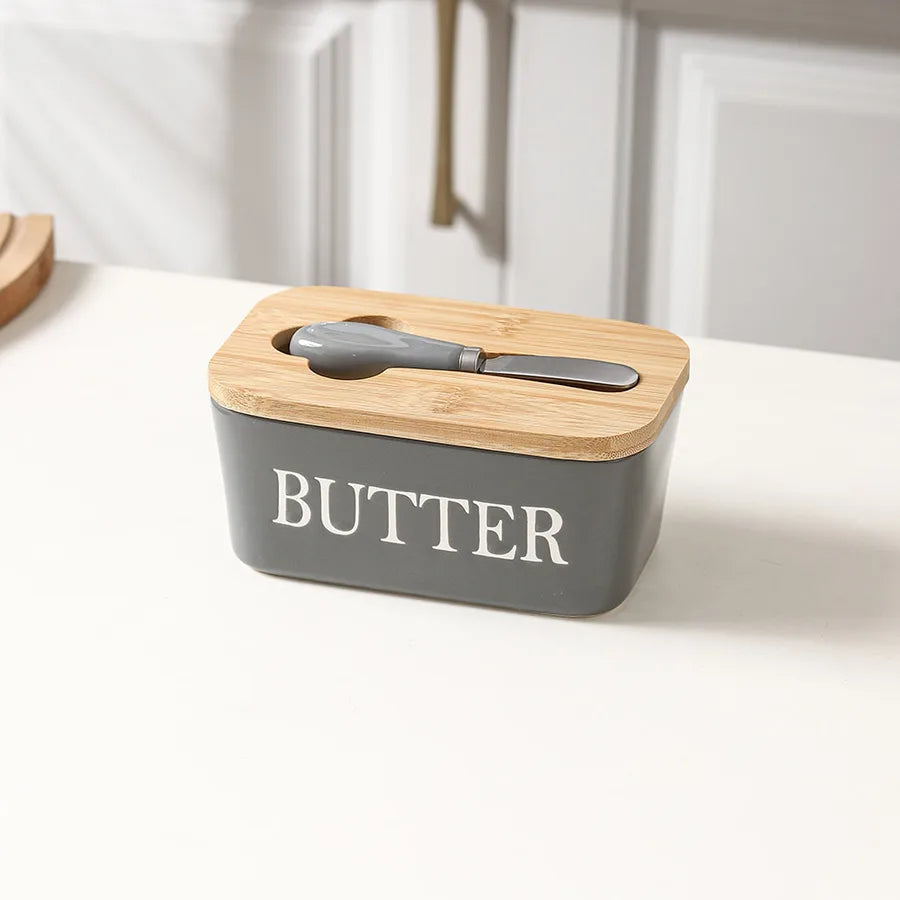 Simple Style Letter Solid Color Porcelain Storage Container Box