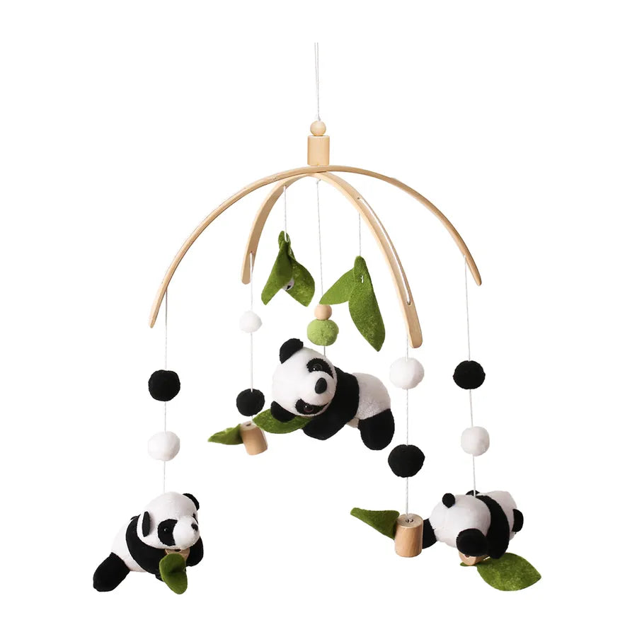 Nordic Style Felt Animal Bed Bell Hanging Decoration Baby Infant Carriage Hand Eye Coordination Hanging Ornament Bed Bell