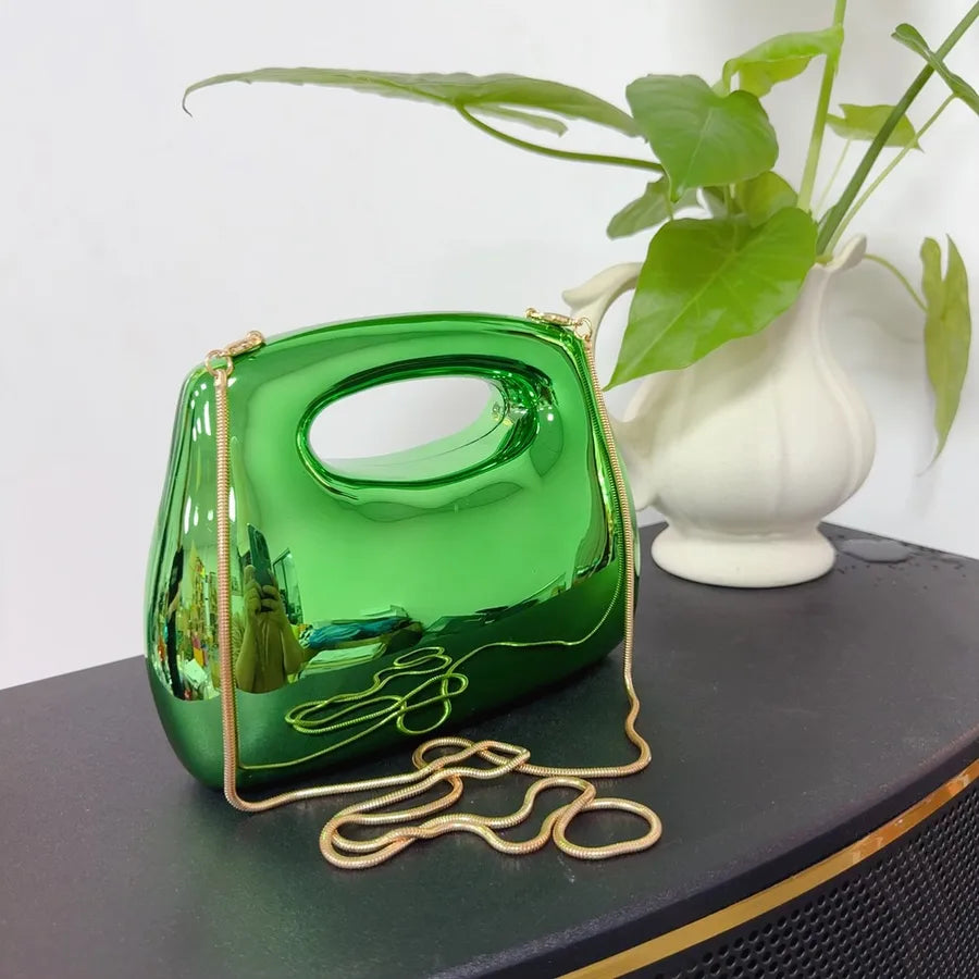 Women's Arylic Solid Color Streetwear Square Zipper Jelly Bag