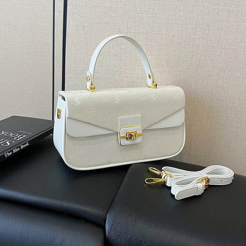 Box Bag Women's  New Fashion Trendy Printed Handbag High-Grade Shoulder Crossbody Small Square Bag